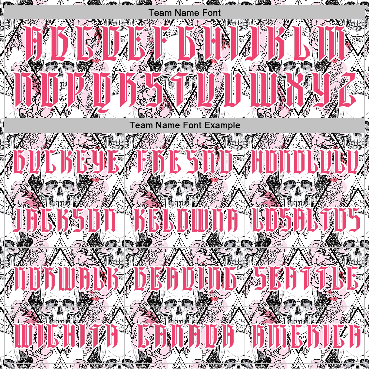 Custom White Neon Pink-Black 3D Skull Roses Gothic Geometic Diamond Grid Sports Pullover Sweatshirt Hoodie