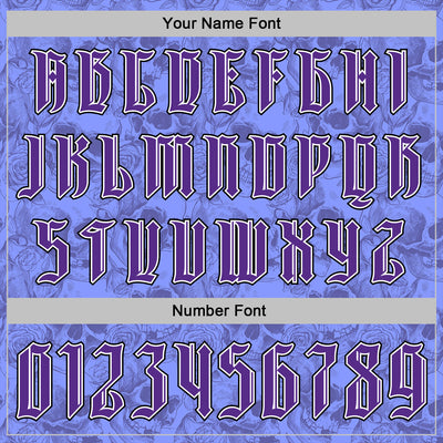 Custom Purple White-Black 3D Skull Roses Gothic Vintage Sports Pullover Sweatshirt Hoodie