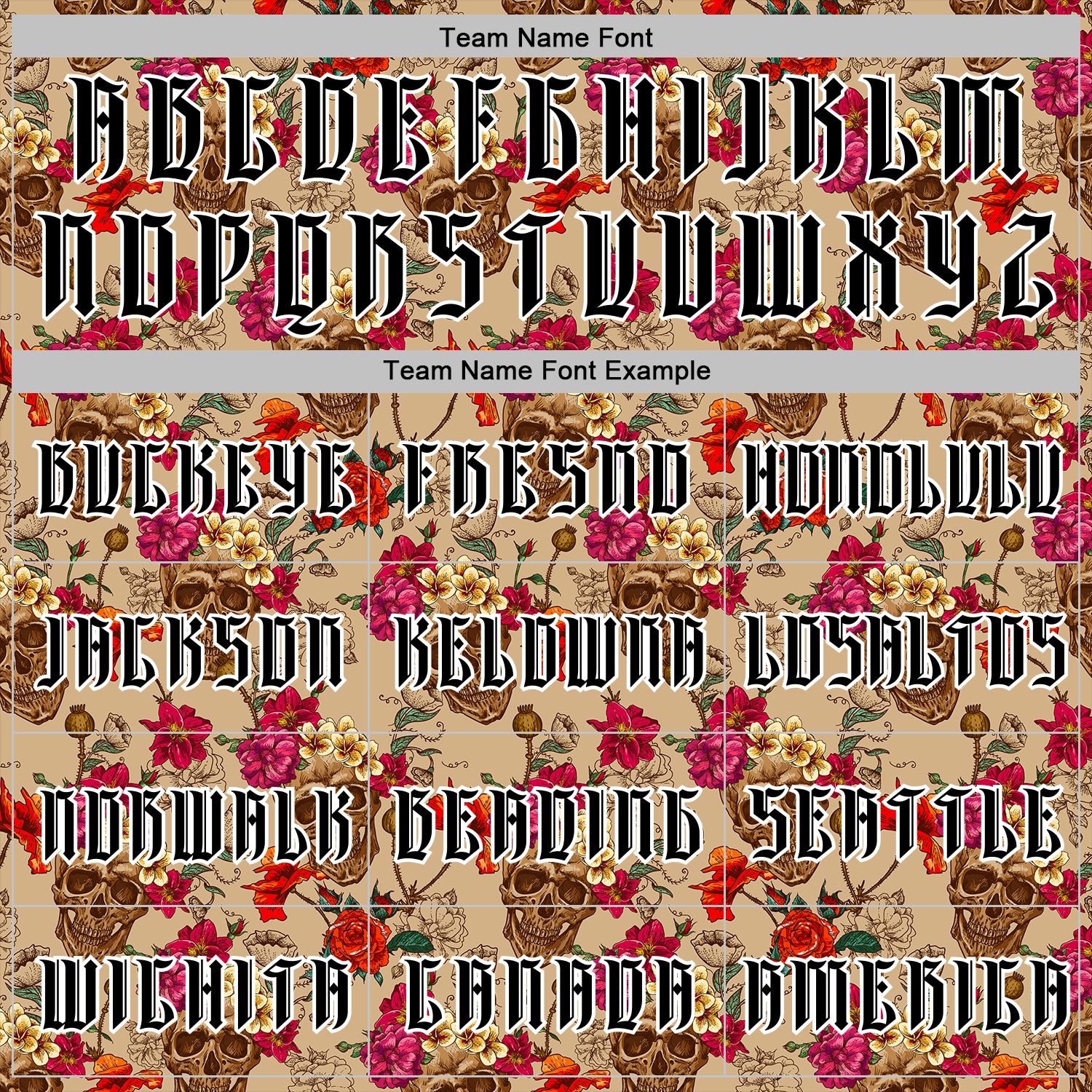 Custom Brown Black-White 3D Skull Roses Gothic Floral Vintage Sports Pullover Sweatshirt Hoodie