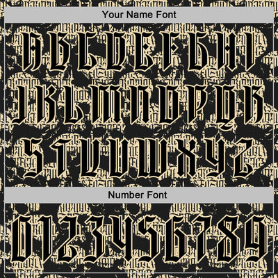 Custom Black Cream 3D Skull Gothic Vintage Grunge Art Sports Pullover Sweatshirt Hoodie