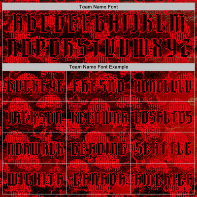 Custom Fire Red Black 3D Skull Gothic Vintage Grunge Art Sports Pullover Sweatshirt Hoodie