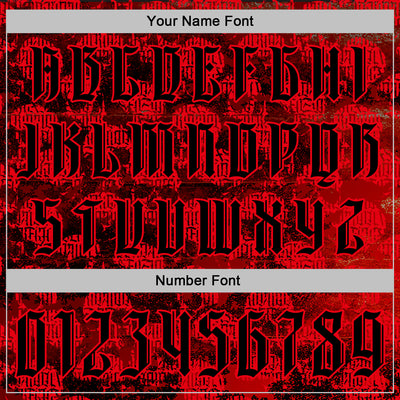 Custom Fire Red Black 3D Skull Gothic Vintage Grunge Art Sports Pullover Sweatshirt Hoodie