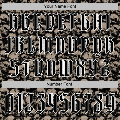 Custom Black White 3D Skull Gothic Vintage Grunge Art Sports Pullover Sweatshirt Hoodie