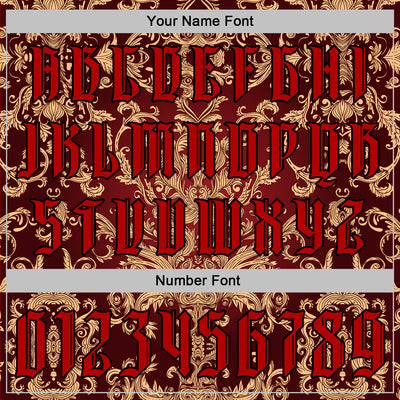 Custom Red Black 3D Skull Gothic Emperor Vintage Sports Pullover Sweatshirt Hoodie