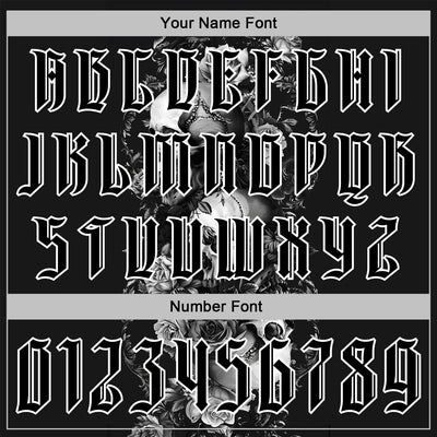 Custom Black White 3D Skull Roses Gothic Vintage Grunge Art Sports Pullover Sweatshirt Hoodie