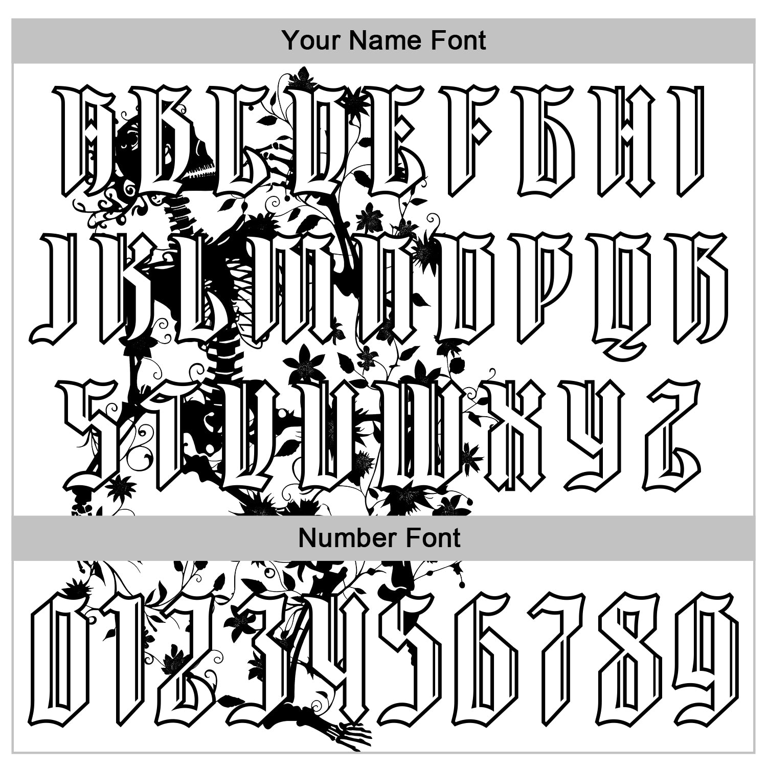 Custom White Black 3D Skull Gothic Floral Sports Pullover Sweatshirt Hoodie