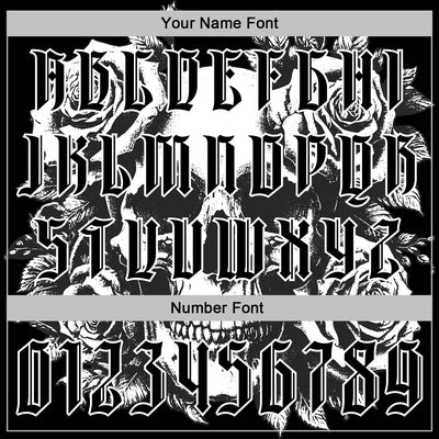 Custom Black White 3D Skull Roses Gothic Vintage Grunge Art Sports Pullover Sweatshirt Hoodie