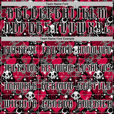 Custom Red Black-White 3D Skull Roses Gothic Splash Hearts Stars Sports Pullover Sweatshirt Hoodie