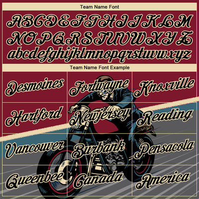 Custom Stitched Crimson Black-Cream 3D Pattern Design Motorcycle Motocross Racing Sports Pullover Sweatshirt Hoodie