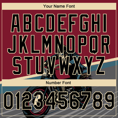 Custom Stitched Crimson Black-Cream 3D Pattern Design Motorcycle Motocross Racing Sports Pullover Sweatshirt Hoodie