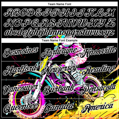 Custom Stitched Black White 3D Pattern Design Motorcycle Motocross Racing Sports Pullover Sweatshirt Hoodie