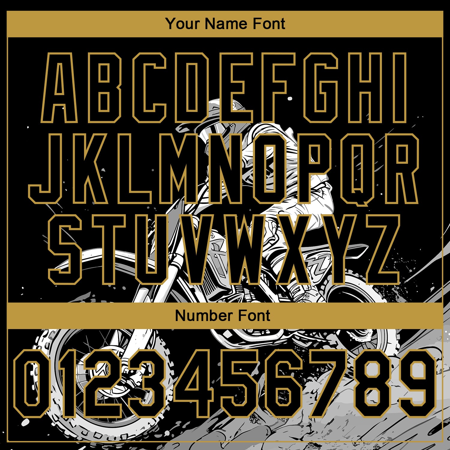 Custom Stitched Black Old Gold 3D Pattern Design Motorcycle Motocross Racing Sports Pullover Sweatshirt Hoodie