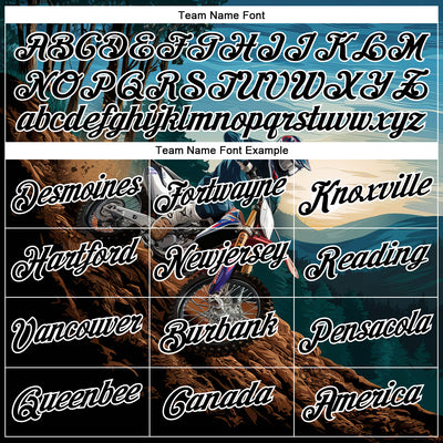 Custom Stitched Blue Black-White 3D Pattern Design Motorcycle Motocross Racing Sports Pullover Sweatshirt Hoodie