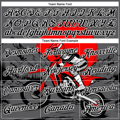 Custom Stitched Gray Black-White 3D Pattern Design Motorcycle Motocross Racing Sports Pullover Sweatshirt Hoodie