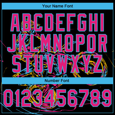 Custom Stitched Black Hot Pink-Sky Blue 3D Pattern Design Motorcycle Motocross Racing Sports Pullover Sweatshirt Hoodie