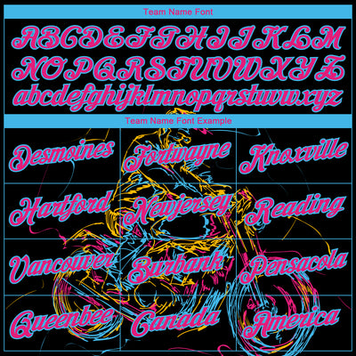 Custom Stitched Black Hot Pink-Sky Blue 3D Pattern Design Motorcycle Motocross Racing Sports Pullover Sweatshirt Hoodie