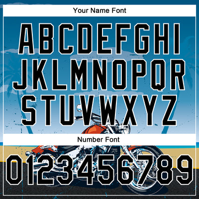 Custom Stitched Blue Black-White 3D Pattern Design Motorcycle Motocross Racing Sports Pullover Sweatshirt Hoodie