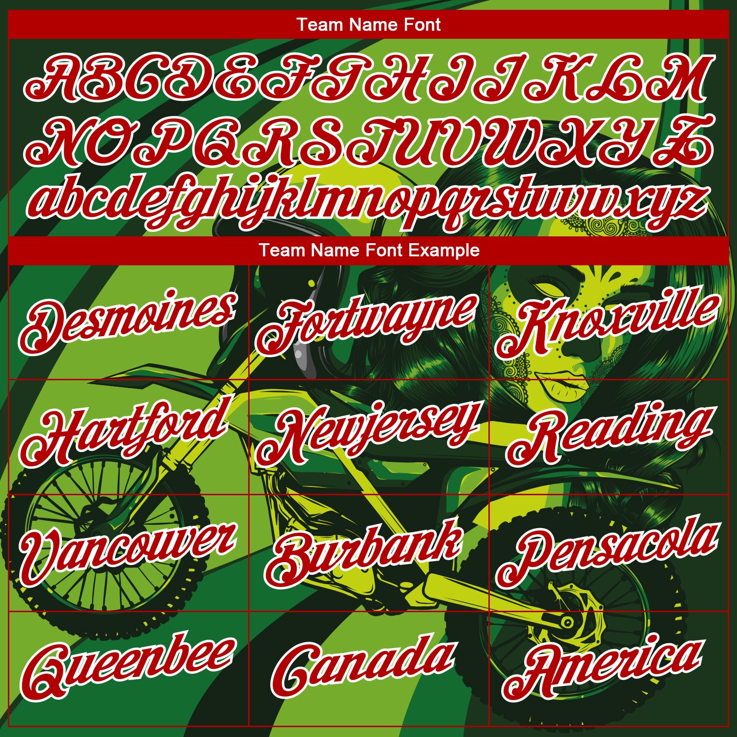 Custom Stitched Green Red-White 3D Pattern Design Motorcycle Motocross Skull Racing Sports Pullover Sweatshirt Hoodie