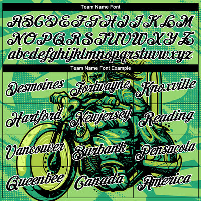 Custom Stitched Green Black-White 3D Pattern Design Motorcycle Motocross Skull Racing Sports Pullover Sweatshirt Hoodie