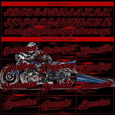 Custom Stitched Black Red 3D Pattern Design Motorcycle Motocross Skull Racing Sports Pullover Sweatshirt Hoodie