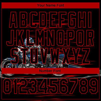 Custom Stitched Black Red 3D Pattern Design Motorcycle Motocross Skull Racing Sports Pullover Sweatshirt Hoodie