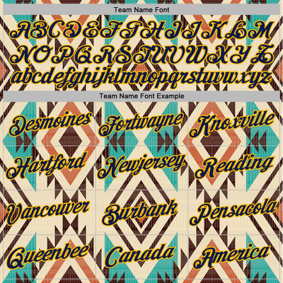 Custom Stitched City Cream Navy-Gold 3D Pattern Design Tribal Ethnic Native American Sports Pullover Sweatshirt Hoodie