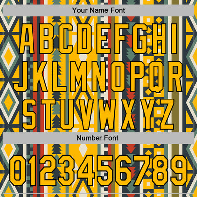 Custom Stitched Gold Black 3D Pattern Design Tribal Ethnic Native American Sports Pullover Sweatshirt Hoodie