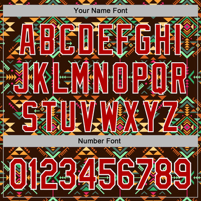 Custom Stitched Brown Red-White 3D Pattern Design Tribal Ethnic Native American Sports Pullover Sweatshirt Hoodie