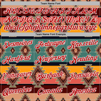 Custom Stitched Brown Red-White 3D Pattern Design Tribal Ethnic Native American Sports Pullover Sweatshirt Hoodie