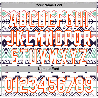 Custom Stitched White Orange 3D Pattern Design Tribal Ethnic Native American Sports Pullover Sweatshirt Hoodie