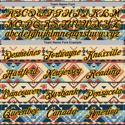 Custom Stitched Cream Brown-Yellow 3D Pattern Design Tribal Ethnic Native American Sports Pullover Sweatshirt Hoodie