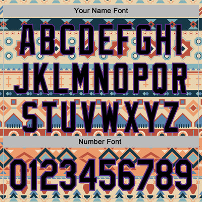 Custom Stitched City Cream Black-Purple 3D Pattern Design Tribal Ethnic Native American Sports Pullover Sweatshirt Hoodie