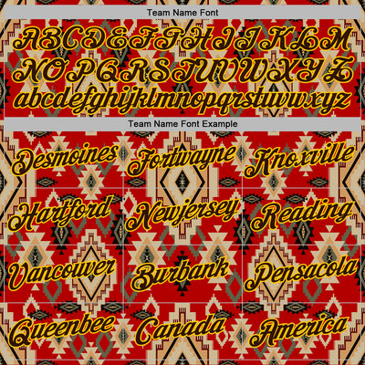 Custom Stitched Red Brown-Yellow 3D Pattern Design Tribal Ethnic Native American Sports Pullover Sweatshirt Hoodie