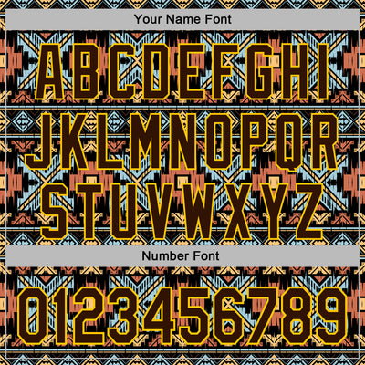 Custom Stitched Black Brown-Yellow 3D Pattern Design Tribal Ethnic Native American Sports Pullover Sweatshirt Hoodie