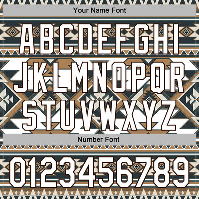 Custom Stitched White Brown 3D Pattern Design Tribal Ethnic Native American Sports Pullover Sweatshirt Hoodie