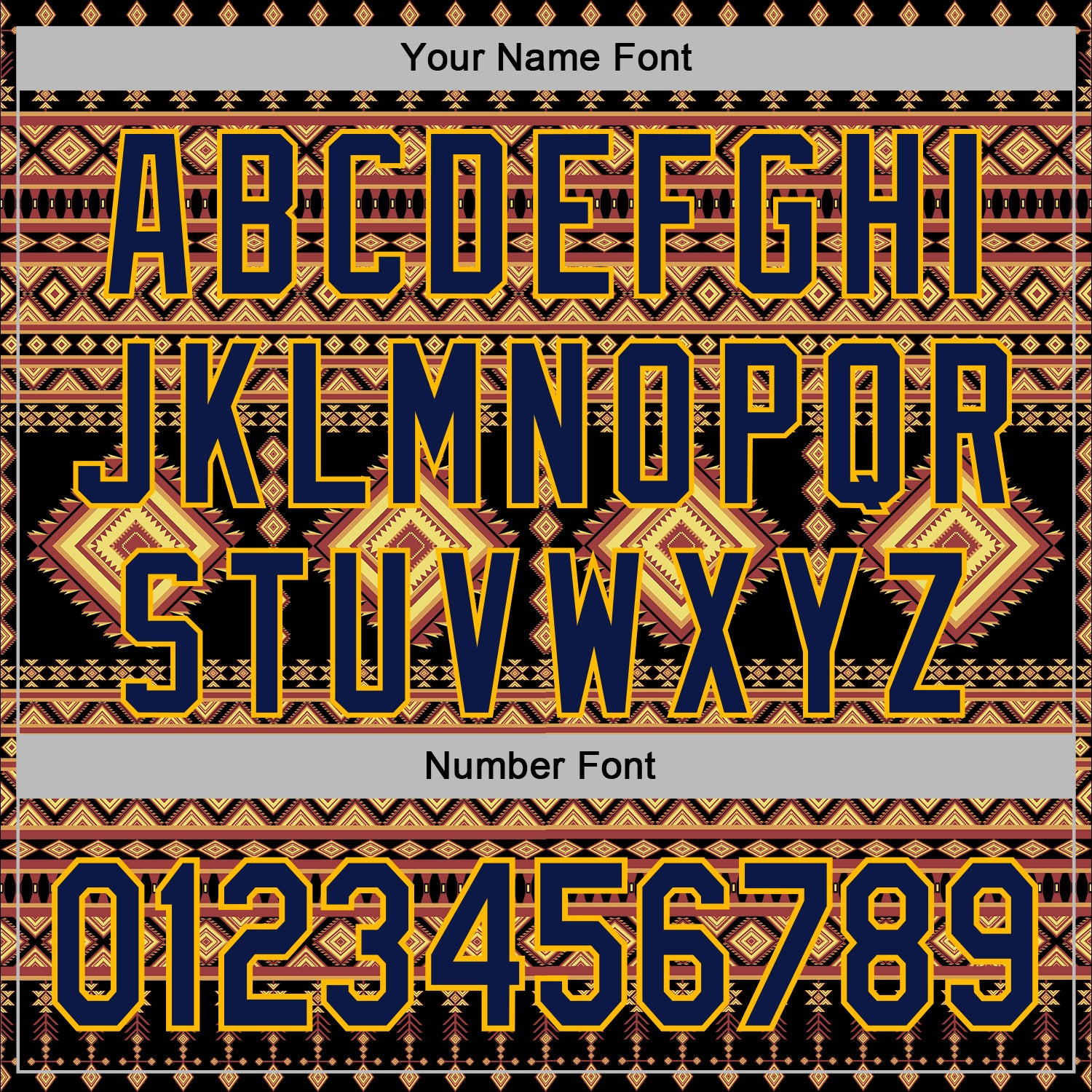 Custom Stitched Black Navy-Gold 3D Pattern Design Tribal Ethnic Native American Sports Pullover Sweatshirt Hoodie