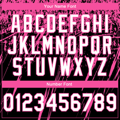 Custom Stitched Black White-Pink 3D Pattern Design Splash Grunge Art Sports Pullover Sweatshirt Hoodie