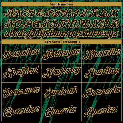Custom Stitched Black Kelly Green-Old Gold 3D Pattern Design Splash Grunge Art Sports Pullover Sweatshirt Hoodie