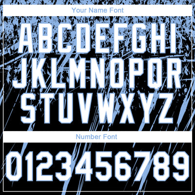 Custom Stitched Black White-Light Blue 3D Pattern Design Splash Grunge Art Sports Pullover Sweatshirt Hoodie