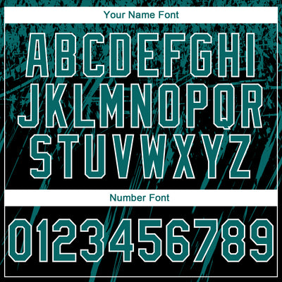 Custom Stitched Black Teal-White 3D Pattern Design Splash Grunge Art Sports Pullover Sweatshirt Hoodie