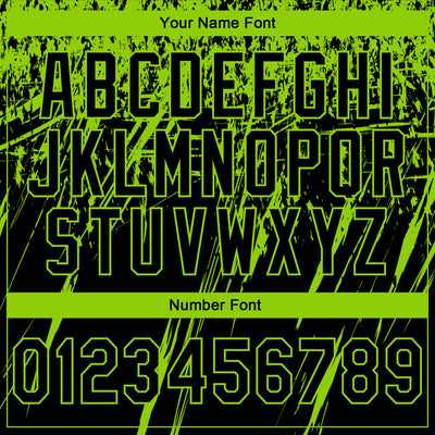 Custom Stitched Black Neon Green 3D Pattern Design Splash Grunge Art Sports Pullover Sweatshirt Hoodie