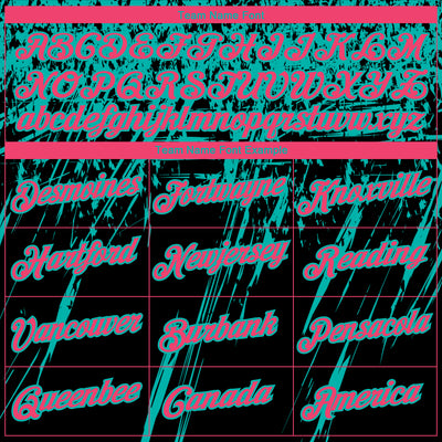 Custom Stitched Black Neon Pink-Aqua 3D Pattern Design Splash Grunge Art Sports Pullover Sweatshirt Hoodie