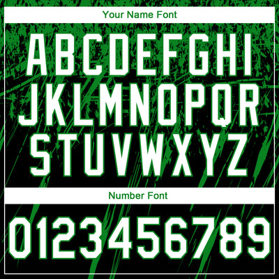 Custom Stitched Black White-Grass Green 3D Pattern Design Splash Grunge Art Sports Pullover Sweatshirt Hoodie