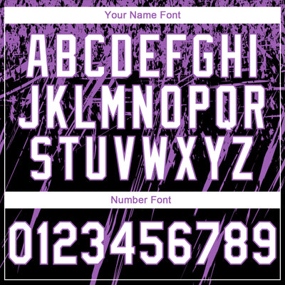 Custom Stitched Black White-Medium Purple 3D Pattern Design Splash Grunge Art Sports Pullover Sweatshirt Hoodie