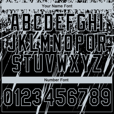 Custom Stitched Black Silver 3D Pattern Design Splash Grunge Art Sports Pullover Sweatshirt Hoodie