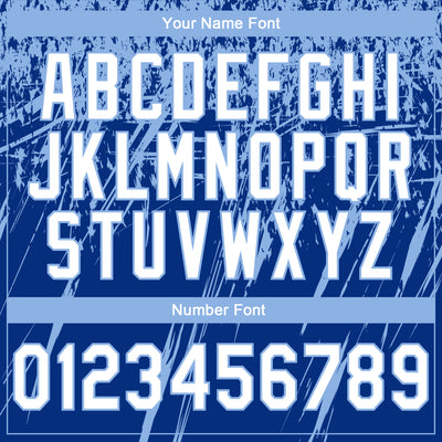 Custom Stitched Royal White-Light Blue 3D Pattern Design Splash Grunge Art Sports Pullover Sweatshirt Hoodie