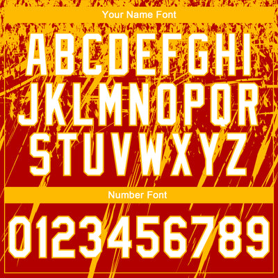 Custom Stitched Red White-Gold 3D Pattern Design Splash Grunge Art Sports Pullover Sweatshirt Hoodie