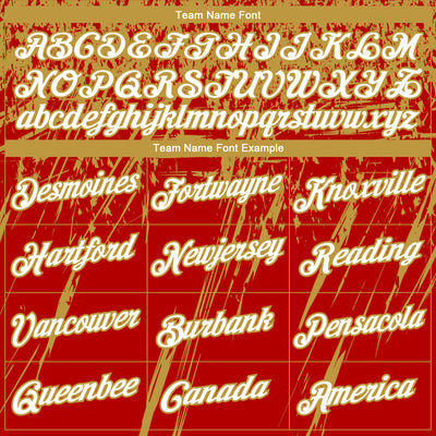 Custom Stitched Red White-Old Gold 3D Pattern Design Splash Grunge Art Sports Pullover Sweatshirt Hoodie