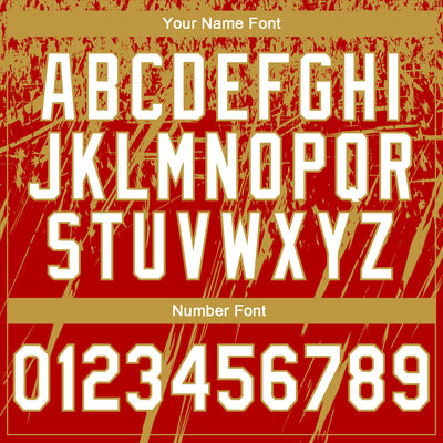 Custom Stitched Red White-Old Gold 3D Pattern Design Splash Grunge Art Sports Pullover Sweatshirt Hoodie