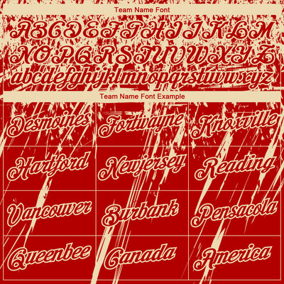 Custom Stitched Red Cream 3D Pattern Design Splash Grunge Art Sports Pullover Sweatshirt Hoodie